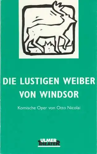 Ulmer Theater, Ansgar Haag, Klaus Rak: Programmheft Otto Nicolai DIE LUSTIGEN WEIBER VON WINDSOR Premiere 11. Februar 1999 Großes Haus Spielzeit 1998 / 99 Heft 80 (18). 