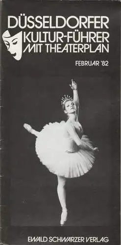 Ewald Schwarzer Verlag, Benrd Rose, Rudolf Leute, Hartmut Padberg: Programmheft DÜSSELDORFER KULTUR-FÜHRER MIT THEATERPLAN Februar 1982 (18). 