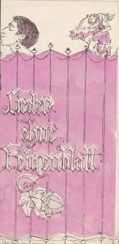 Die Herkuleskeule Kabarett der Stadt Dresden, Manfred Schubert, Elke Mechling, Wolfgang Zobel, Alexander Alfs: Programmheft DIE HERKULESKEULE LIEDER OHNE FEIGENBLATT 1966 (18). 