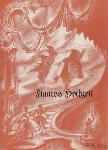 Stadttheater Zittau, Intendanz, Heinz Vogt: Programmheft Wolfgang Amadeus Mozart FIGAROS HOCHZEIT Spielzeit 1960 (18). 