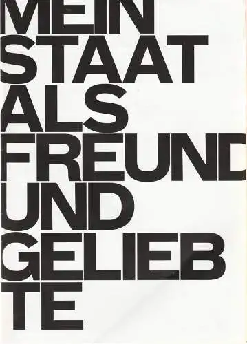 Theater, Oper und Orchester GmbH Halle, Florian Lutz, Michael v. zur Mühlen, Annett Prester, Martin Miotk: Programmheft Uraufführung Johannes Kreidler MEIN STAAT ALS FREUND UND GELIEBTE Premiere 27. April 2018 Spielzeit 2017 / 2018 (18). 