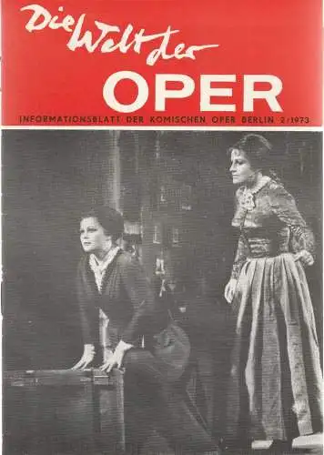 Komische Oper Berlin DDR, Stephan Stompor: DIE WELT DER OPER Informationsblatt der Komischen Oper 2 / 1973 (18). 