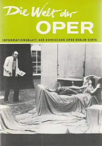 Komische Oper Berlin DDR, Stephan Stompor: DIE WELT DER OPER Informationsblatt der Komischen Oper 5 / 1975 (18). 