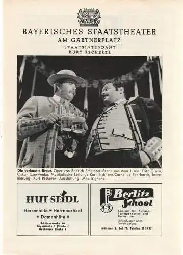Bayerisches Staatstheater am Gärtnerplatz, Kurt Pscherer: Programmheft Adolphe Adam WENN ICH KÖNIG WÄR 25. Juni 1965 (18). 