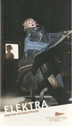 Staatstheater Cottbus, Martin Schüler, Carola Böhnisch, Andreas Klose, Marlies Kross (Fotos): Programmheft Richard Strauss ELEKTRA Premiere 11. Juli 2015 Spielzeit 2014 / 2015 Heft 16 (18). 