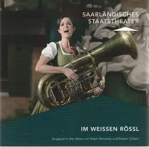 Saarländisches Staatstheater, Bodo Busse, Frederike Krüger, Martin Kaufhold (Probenfotos): Programmheft Ralph Benatzky / Robert Gilbert  IM WEISSEN RÖSSL Premiere 8. April 2021 Großes Haus Spielzeit 2020 / 2021 (18). 