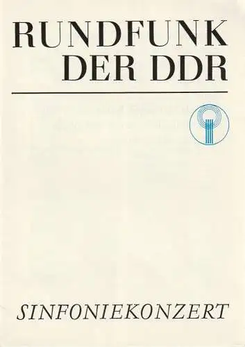 Rundfunk der DDR: Programmheft RUNDFUNK DER DDR SINFONIEKONZERT  6. ANRECHTSKONZERT HAYDN-STRAWINSKY ZYKLUS 19. April 1982 Metropol-Theater (18). 