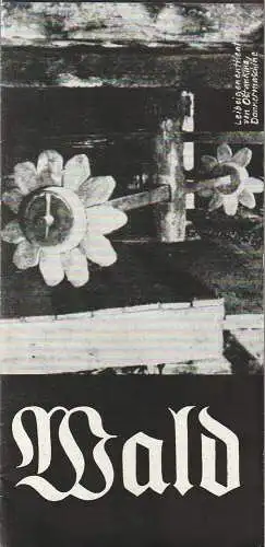 Volksbühne am Luxemburgplatz, Karl Holan, Birgid Meißel, Inge Eckert: Programmheft Ostrowski WALD Premiere 12. Dezember 1969 Spielzeit 1969 / 70 Heft 2 (18). 