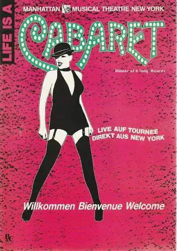 Ballett, Classic und Entertainment Gastspielbüro: Programmheft  MANHATTAN MUSICAL THEATRE NEW YORK John Kander CABARET Tourneestart 14. Oktober 1993 Theater auf dem Hornwerk Nienburg (18). 