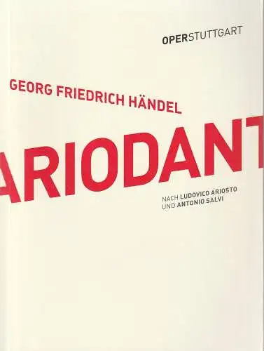 Oper Stuttgart, Jossi Wieler, Sergio Morabito, Johanna Danhauser, Isabel Hahn, Christoph Kaischeuer (Probenfotos): Programmheft Georg Friedrich Händel ARIODANTE Premiere 5. März 2017 Spielzeit 2016 / 2017 (18). 