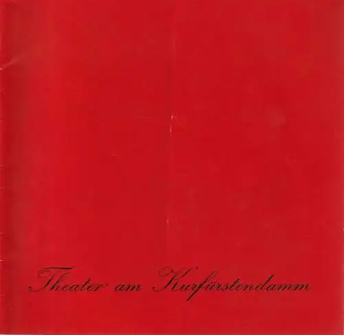 Theater am Kurfürstendamm, Direktion Wölffer, Brigitte Wölffer-Wenkel, Michael Haensel, Wolfgang H. Koch (Fotos): Programmheft Alan Ayckbourn DREI SCHLAFZIMMER Spielzeit 1978 / 79 November   ( Bedroom-Farce ) (18). 