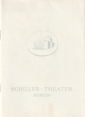 Schiller Theater, Boleslaw Barlog, Albert Beßler: Programmheft Gotthold Ephraim Lessing NATHAN DER WEISE Spielzeit 1964 /65 Heft 116 (18). 