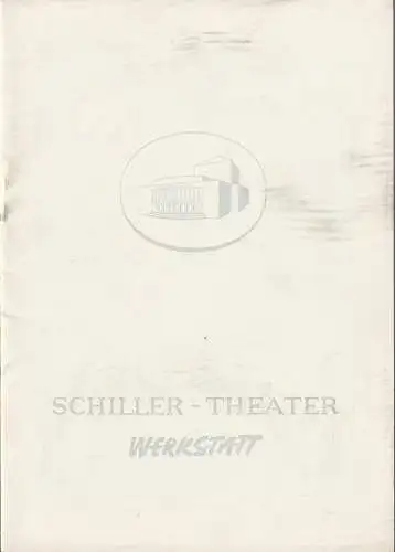 Schiller-Theater Werkstatt, Boleslaw Barlog, Albert Beßler: Programmheft Vaclav Havel DAS GARTENFEST Spielzeit 1964 / 65 Heft 153 (18). 