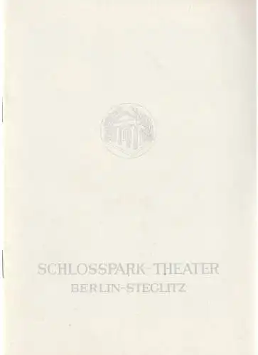 Schlosspark Theater, Boleslaw Barlog, Albert Beßler: Programmheft Jean Giraudoux INTERMEZZO Spielzeit 1964 / 65 Heft 131 (18). 