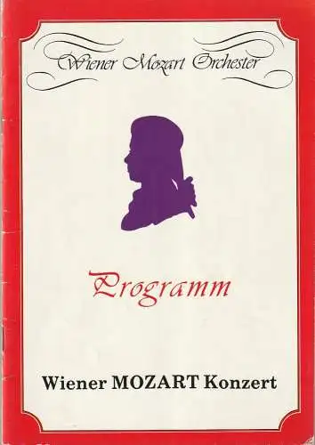 Wiener Mozart Orchester, Gerald Grünbacher: Programmheft WIENER MOZART ORCHESTER  WIENER MOZART KONZERT 1991 (18). 