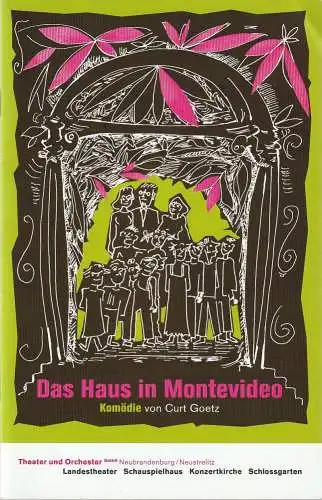 Theater und Orchester Neubrandenburg / Neustrelitz, Wilhelm Denne, Katrin Kramer, Jörg Metzner (Probenfotos): Programmheft Curt Goetz DAS HAUS IN MONTEVIDEO Premiere 14. April 2012 Landestheater Neustrelitz Spielzeit 2011 / 2012 (18). 