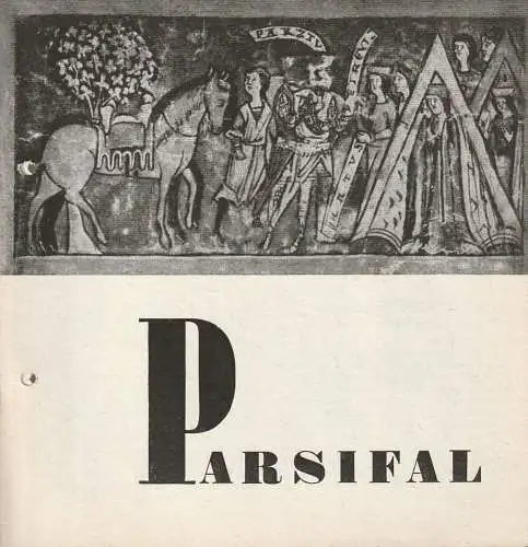 Württembergische Staatstheater Stuttgart, Jörg Wehmeier, Hanns Rückle, Eberhart Uebe, Gerd Richter: Programmheft Richard Wagner PARSIFAL 2. Juni 1963 Großes Haus (18). 