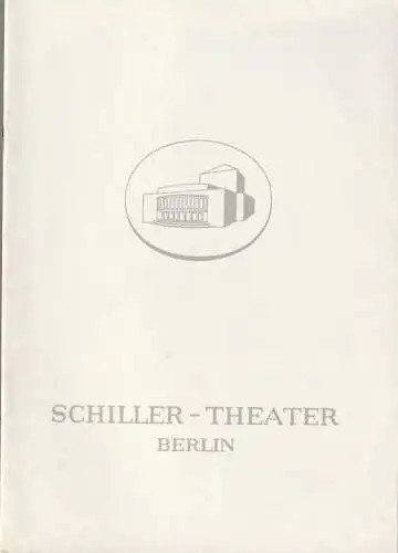 Schiller-Theater, Boleslaw Barlog, Albert Beßler: Programmheft Friedrich Schiller DIE RÄUBER Spielzeit 1958 / 59 Heft 80 (18). 