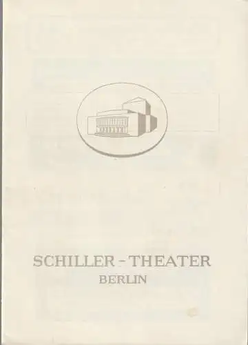 Schiller-Theater, Boleslaw Barlog, Albert Beßler: Programmheft Gotthold Ephraim Lessing MINNA VON BARNHELM Spielzeit 1957 / 58 Heft 64 (18). 