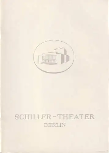 Schiller-Theater, Boleslaw Barlog, Albert Beßler: Programmheft Gerhart Hauptmann VOR SONNENUNTERGANG Spielzeit 1961 / 62 Heft 112 (18). 