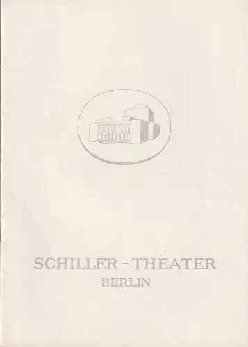 Schiller-Theater, Boleslaw Barlog, Albert Beßler: Programmheft Jean Anouilh BECKET ODER DIE EHRE GOTTES Spielzeit 1960 / 61 Heft 101 (18). 