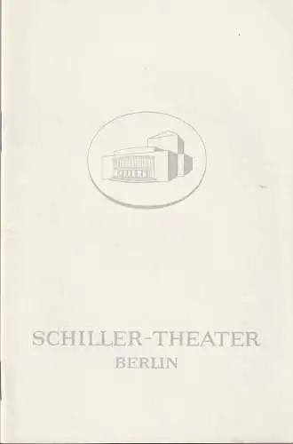 Schiller-Theater, Boleslaw Barlog, Albert Beßler: Programmheft Jean Giraudoux UNDINE Spielzeit 1966 / 67 Heft 182 (18). 