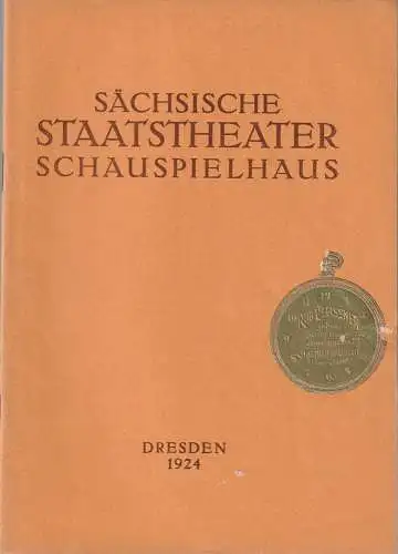 Verwaltung der Sächsischen Staatstheater  Ursula Richter (Fotos): Programmheft Emil Rosenow KATER LAMPE 26. September 1924 Schauspielhaus Dresden (18). 