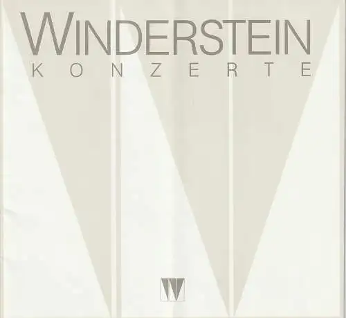 Concerto Winderstein, München: Programmheft WINDERSTEIN KONZERTE ANATOL UGORSKI 11. November 1997 Herkulessaal (18). 