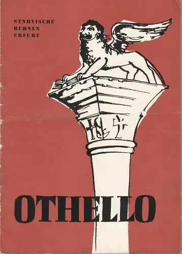Städtische Bühnen Erfurt, Ilse Winter: Programmheft Giuseppe Verdi OTHELLO Premiere 22. März 1959 Spielzeit 1959 / 60 Heft 15 (18). 