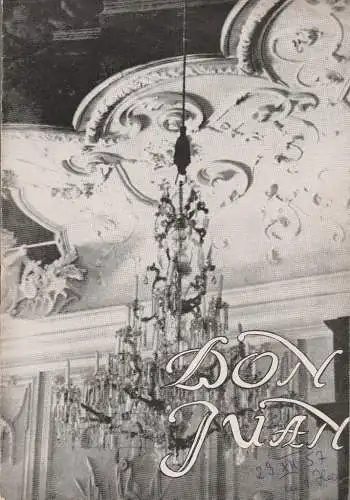 Stadttheater Zittau, Hubertus Methe: Programmheft Wolfgang Amadeus Mozart DON JUAN Spielzeit 1957 / 58 (18). 