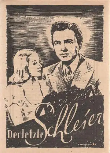 Britischer Film-Verleih Berlin, Sydney Box-Ortus-Film: Programmheft DER LETZTE SCHLEIER ( The Seventh Veil ) (18). 