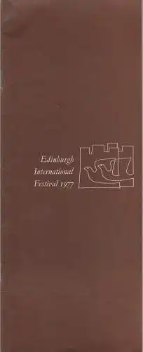 Edinburgh International Festival, Edinburgh Festival Society, Graham Melville-Mason: Programmheft JESSYE NORMAN 1. September 1977 Usher Hall Edinburgh International Festival 1977 (18). 