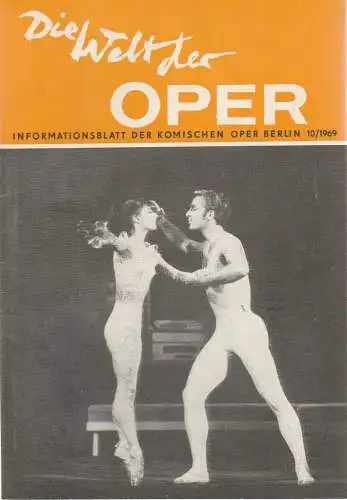Komische Oper Berlin DDR, Stephan Stompor, Horst Seeger: DIE WELT DER OPER Informationsblatt der Komischen Oper 10 / 1969 (18). 