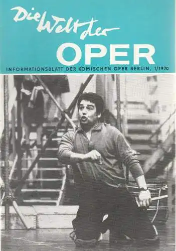 Komische Oper Berlin DDR, Stephan Stompor, Horst Seeger: DIE WELT DER OPER Informationsblatt der Komischen Oper 1 / 1970 (18). 