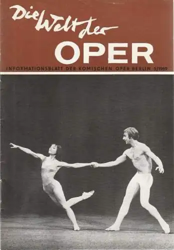 Komische Oper Berlin DDR, Horst Seeger: DIE WELT DER OPER Informationsblatt der Komischen Oper 5 / 1969 (18). 