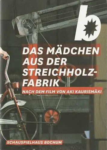 Schauspielhaus Bochum, Anselm Weber, Sabine Reich, Tonia Tilch, Arno Declair ( Probenfotos ): Programmheft DAS MÄDCHEN AUS DER STREICHHOLZFABRIK Premiere 2. Juni 2013 Kammerspiele Spielzeit 2012 / 2013 (18). 