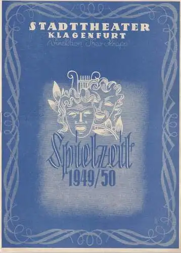 Stadttheater Klagenfurt, Theo Knapp: Programmheft Bruno Granichstaedten DER ORLOW Spielzeit 1949 / 1950 (18). 