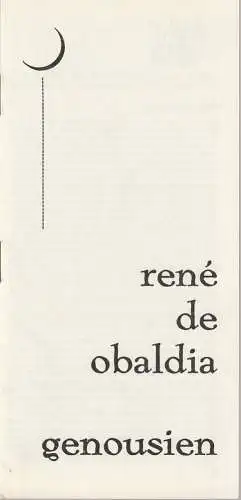 Forum Theater Berlin, Frank Burckner: Programmheft Rene de Obaldia GENOUSIEN 5. Heft Jhrg. 2 1963 (18). 