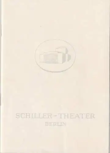Schiller-Theater, Boleslaw Barlog, Albert Beßler: Programmheft Heinrich von Kleist AMPHITRYON Spielzeit 1961 / 62 Heft 110 (18). 