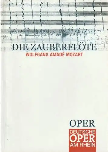 Deutsche Oper am Rhein, Theatergemeinschaft Düsseldorf  Duisburg, Tobias Richter, Christof Loy, Markus Weckesser, Barbara E. Glückel: Programmheft Wolfgang Amade Mozart DIE ZAUBERFLÖTE Premiere 5. Juni 2004 Duisburg (18). 