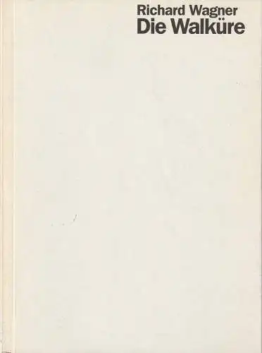Staatsoper Stuttgart, Klaus Zehelein, Juliane Votteler, Patrick Reu: Programmheft Richard Wagner DIE WALKÜRE Premiere 4. Juli 1999 Spielzeit 1998 / 99 Heft 51 (18). 