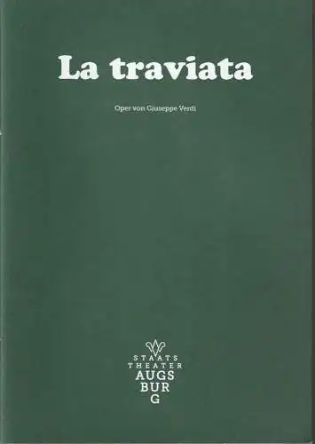 Staatstheater Augsburg, Andre Bücker, Vera Gertz, YEAH.de: Programmheft Giuseppe Verdi LA TRAVIATA Premiere 2. Oktober 2022 Martini-Park Spielzeit 2022 / 23 Nr. 3 (18). 