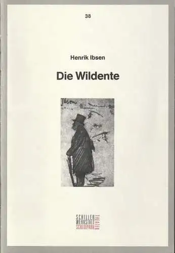 Staatliche Schauspielbühnen Berlin, Franziska Kötz: Programmheft Henrik Ibsen DIE WILDENTE Premiere 21. November 1992 Schlosspark-Theater Spielzeit 1992 / 93 Programmbuch Nr. 38 (18). 