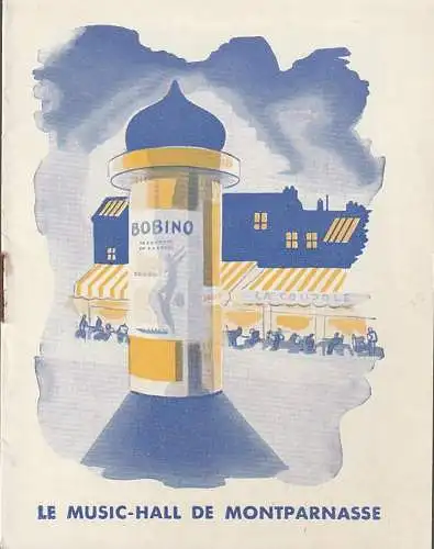 BOBINO LE MUSIC-HALL DE MONTPARNASSE, A. Castille: Programmheft BOBINO MUSIC-HALL PROGRAMME DU 8 AU 22 MAI (18). 