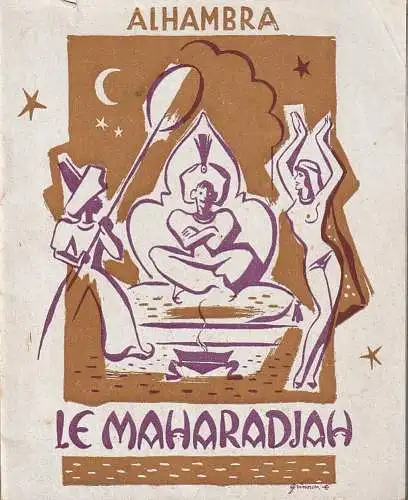 Alhambra Paris, Albert Beauvais: Programmheft Bruno Coquatrix LE MAHARADJAH (18). 