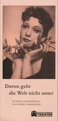 Eduard-von-Winterstein-Theater Annaberg, Ingolf Huhn, Michael Eccarius: Programmheft DAVON GEHT DIE WELT NICHT UNTER Spielzeit 2010 / 2011 Heft 5 (18). 