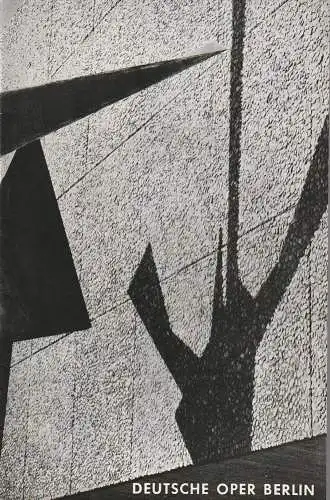 Deutsche Oper Berlin, Gustav Rudolf Sellner: Programmheft Giacomo Puccini LA BOHEME 30. November 1964 (18). 