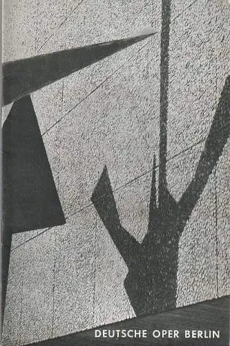 Deutsche Oper Berlin, Gustav Rudolf Sellner: Programmheft Giacomo Puccini LA BOHEME 21. Oktober 1971 (18). 
