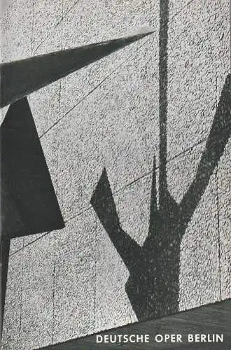 Deutsche Oper Berlin, Gustav Rudolf Sellner: Programmheft Richard Wagner DER FLIEGENDE HOLLÄNDER 15. März 1969 (18). 