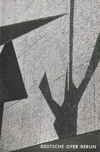 Deutsche Oper Berlin, Gustav Rudolf Sellner: Programmheft Richard Wagner LOHENGRIN 4. April 1971 (18). 